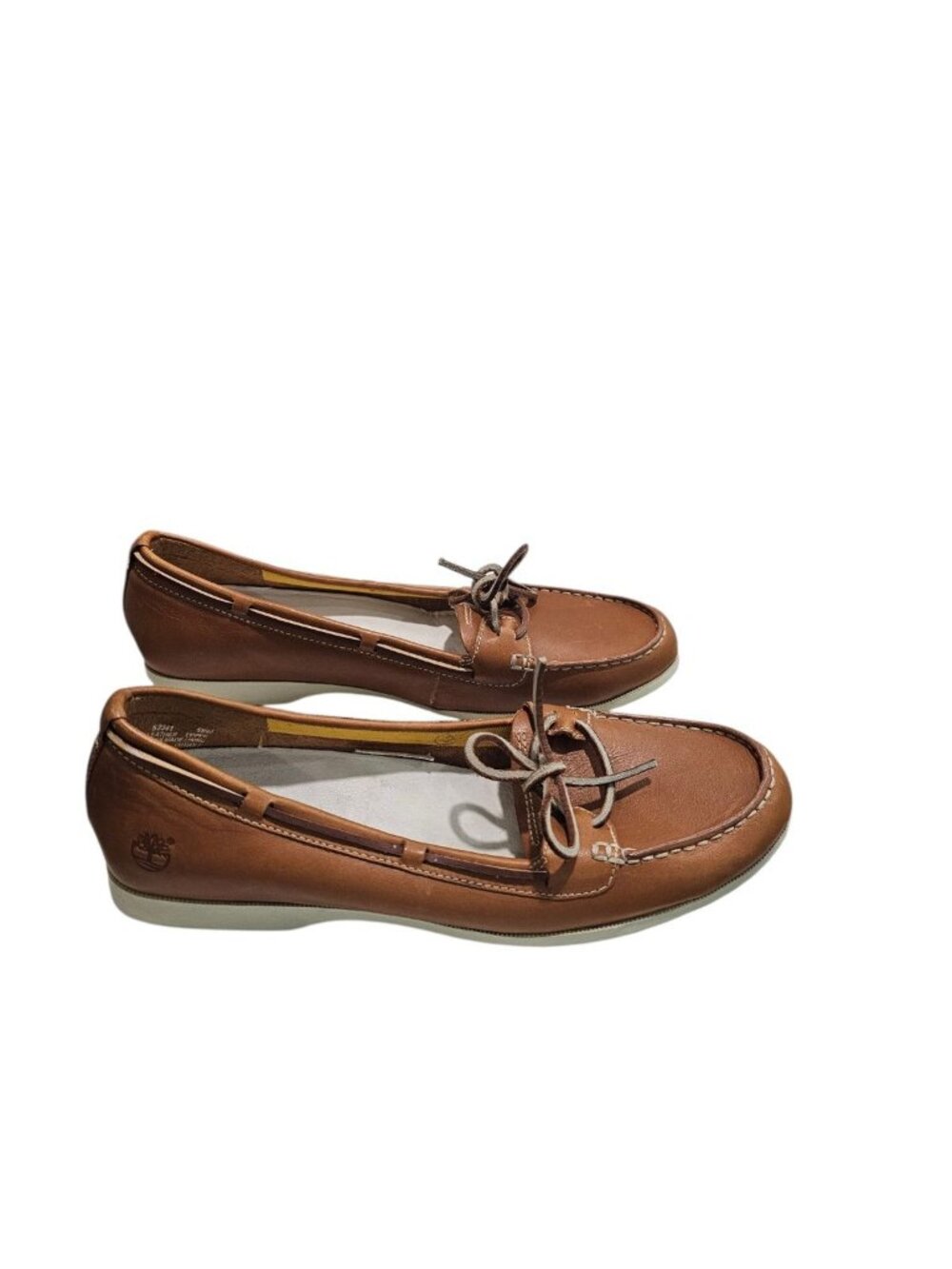 Timberland Women 9.5 W Boat Shoe Brown Leather Loafer Essential Quiet Luxury - Picture 3 of 8